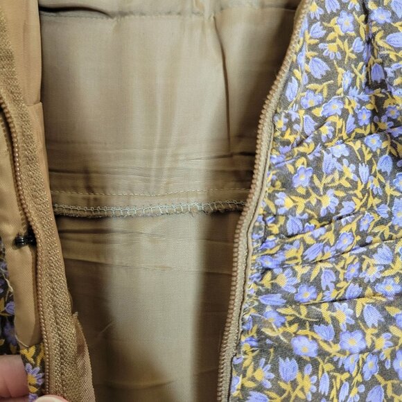 Miss Elliette Vintage Women's Chiffon Floral MIdi Flutter Sleeve V-Neck Dress sz - Picture 10 of 11